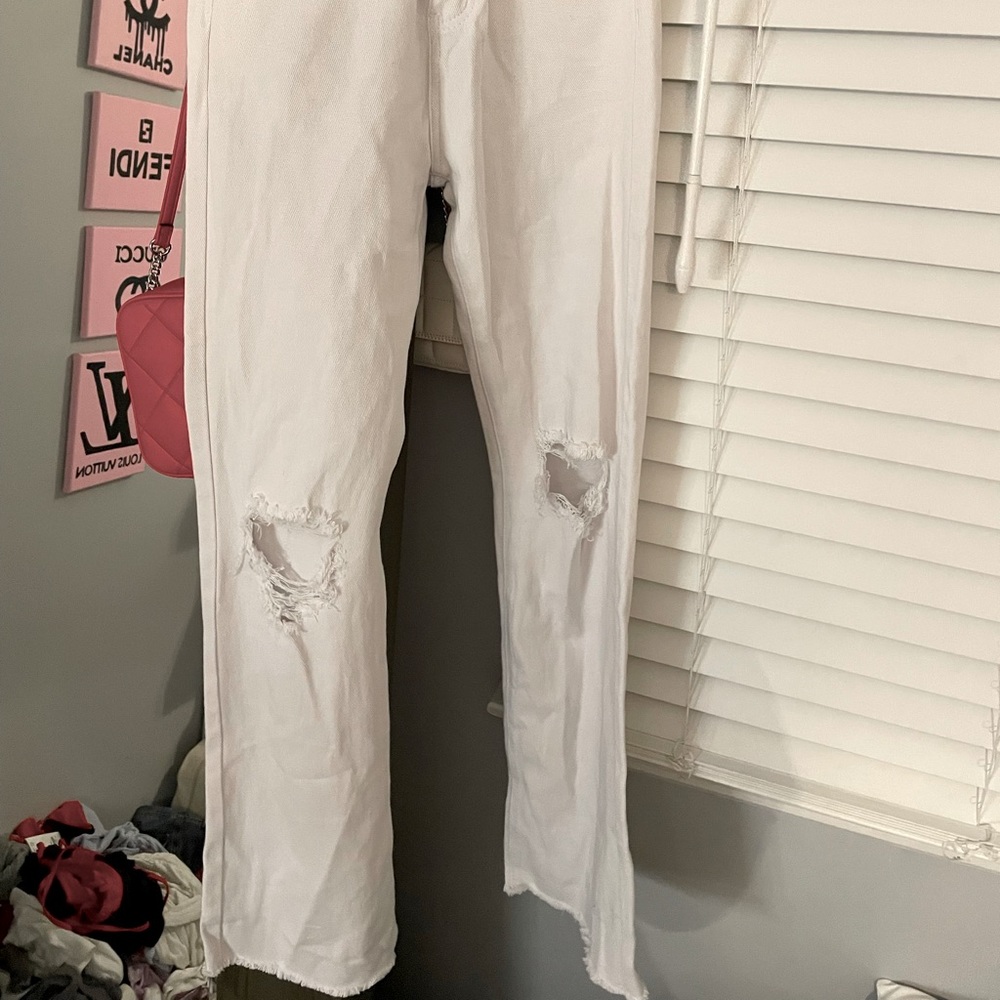 White Adika Jean. Size Small